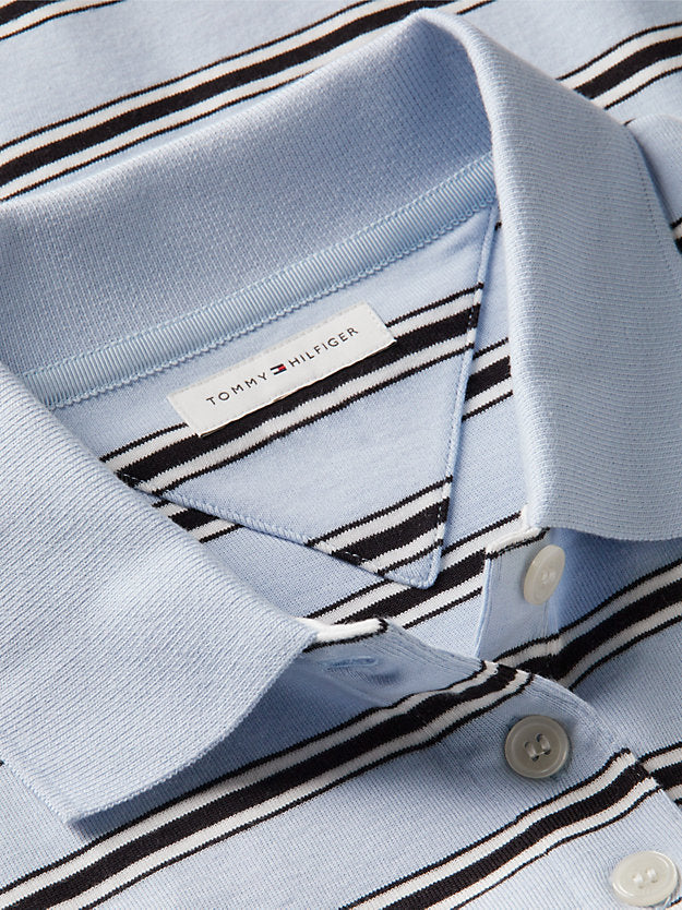 Oversized Fit Stripe Polo Shirt