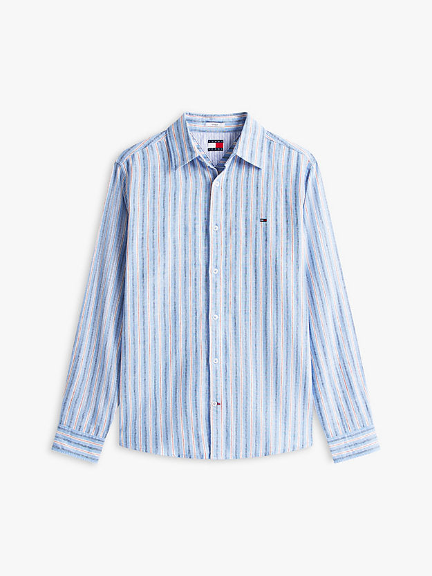 Regular Fit Stripe Linen Blend Shirt