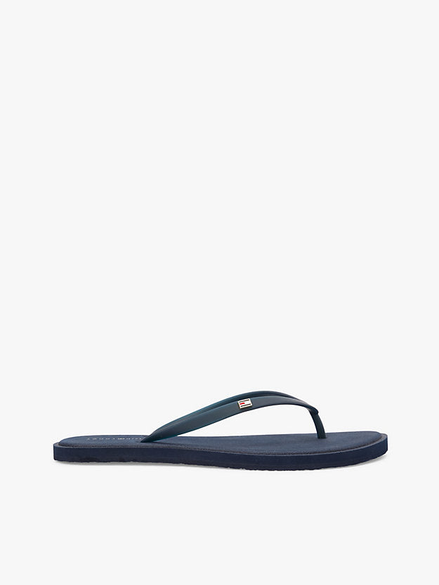 Chic Enamel Flag Flip-Flops