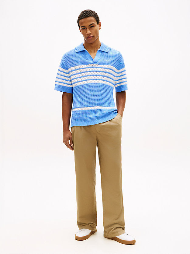 Lightweight Paper Touch Pleated Loose Trousers