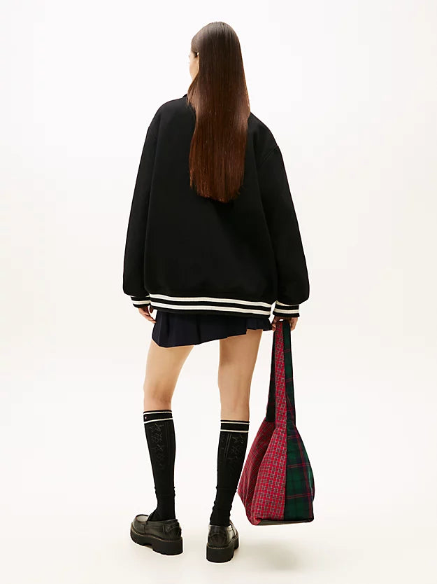 Girl Wool Blend Oversized Varsity Jacket