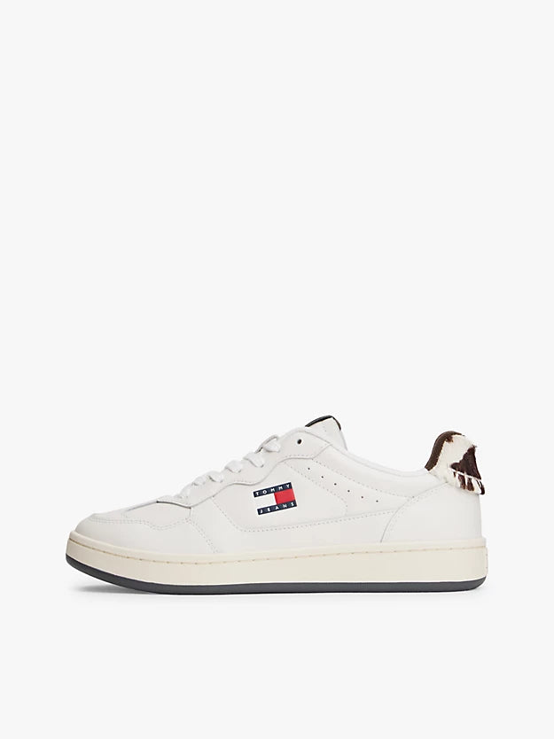 Archive Court Cow Print Leather Trainers