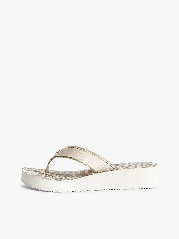 Monogram Wedge Heel Flip-Flops