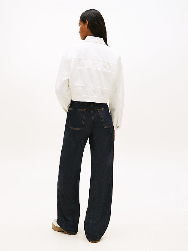 Back Logo Oversized Denim Trucker Jacket