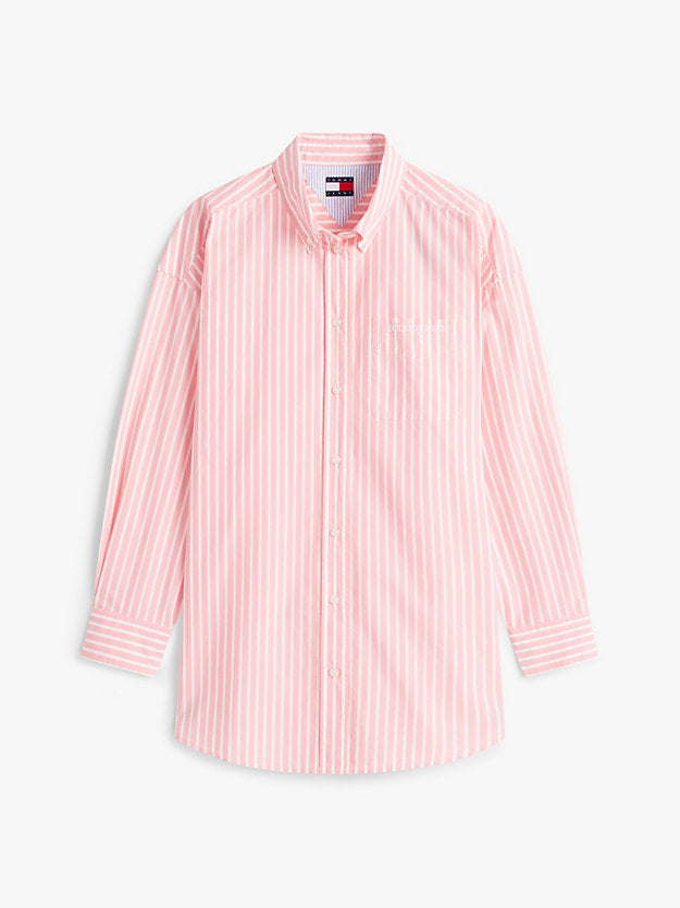 Oversized Fit Logo Embroidery Poplin Shirt