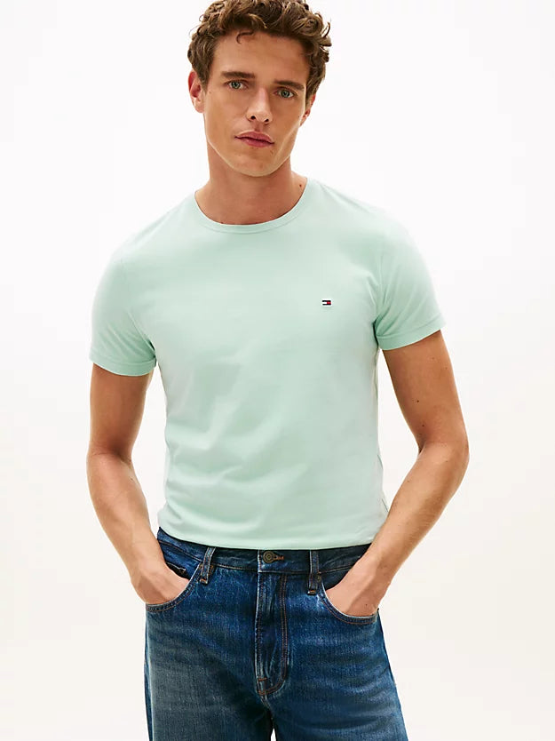 Flag Embroidery Slim Jersey T-Shirt