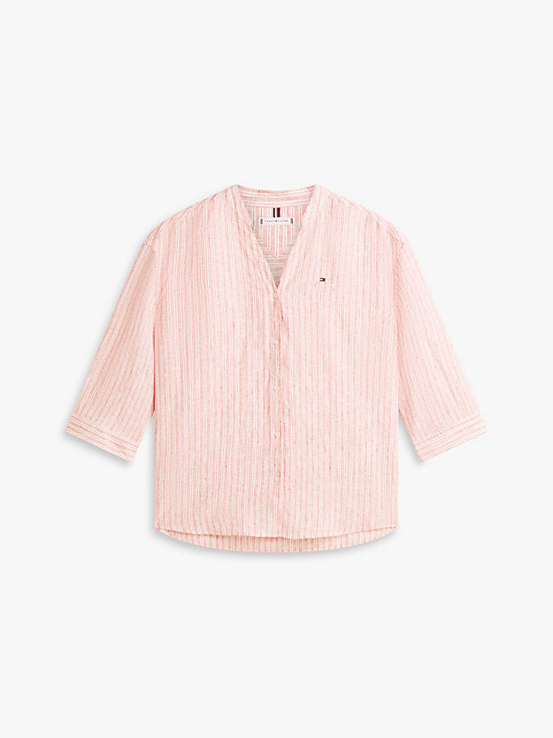 Relaxed Fit Pure Linen Half Sleeve Shirt