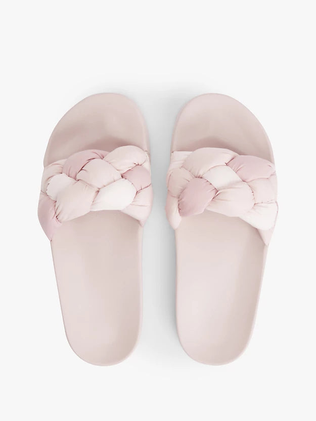 Embossed Braided Strap Slides