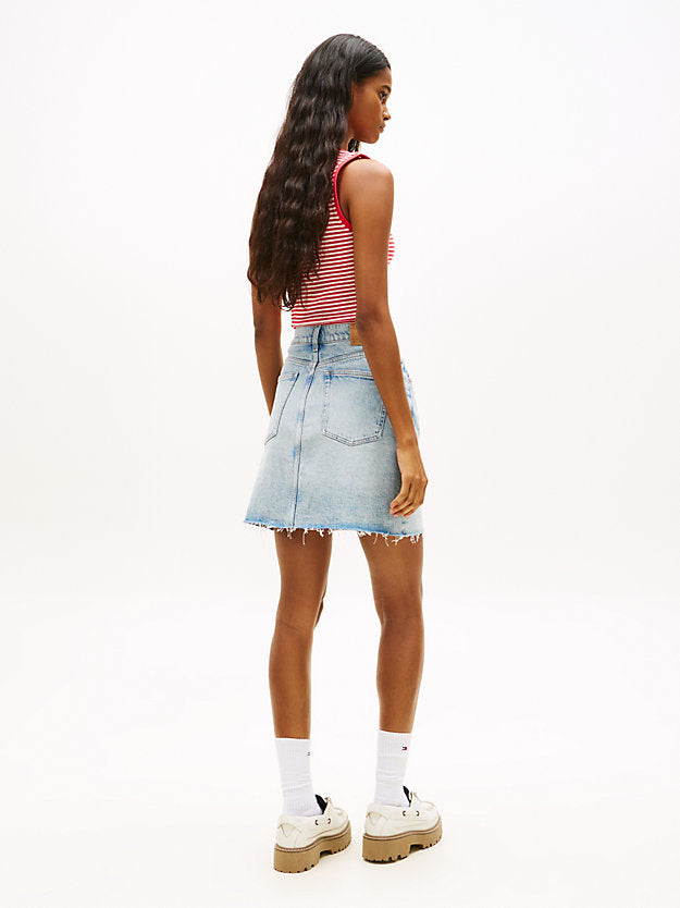 Ultra High Mom Denim Mini Skirt