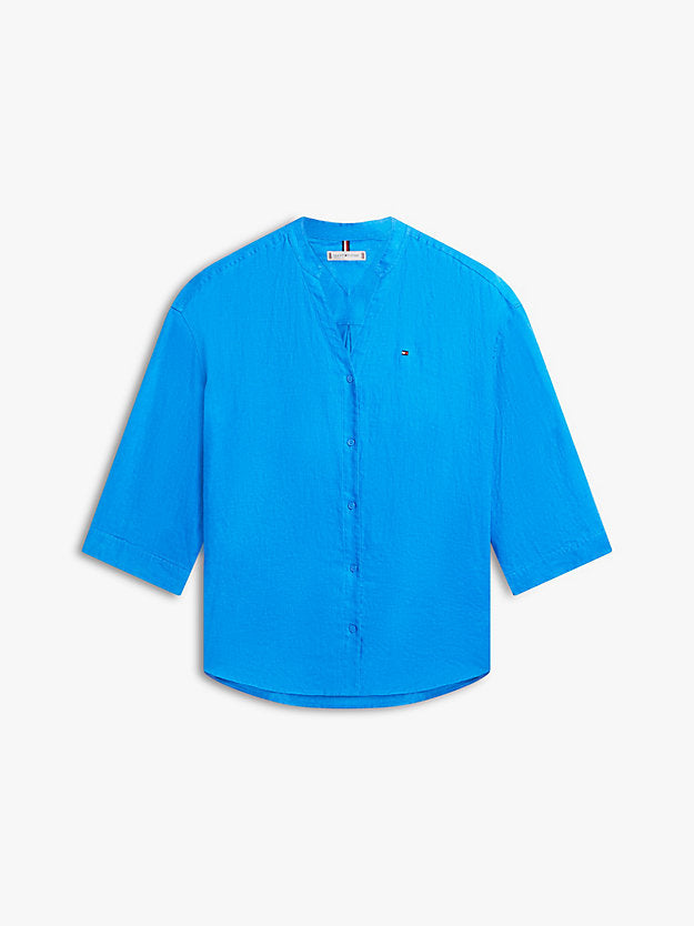 Relaxed Fit Pure Linen Half Sleeve Shirt