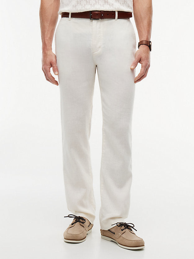 Denton Straight Leg Linen Blend Chinos