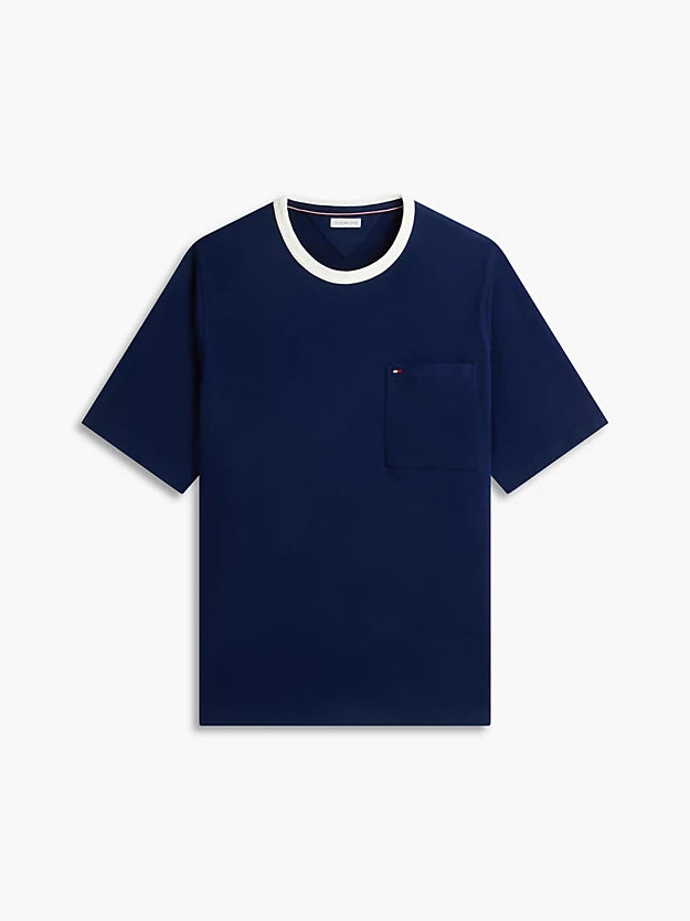 Plus Mesh Collar Jersey T-Shirt