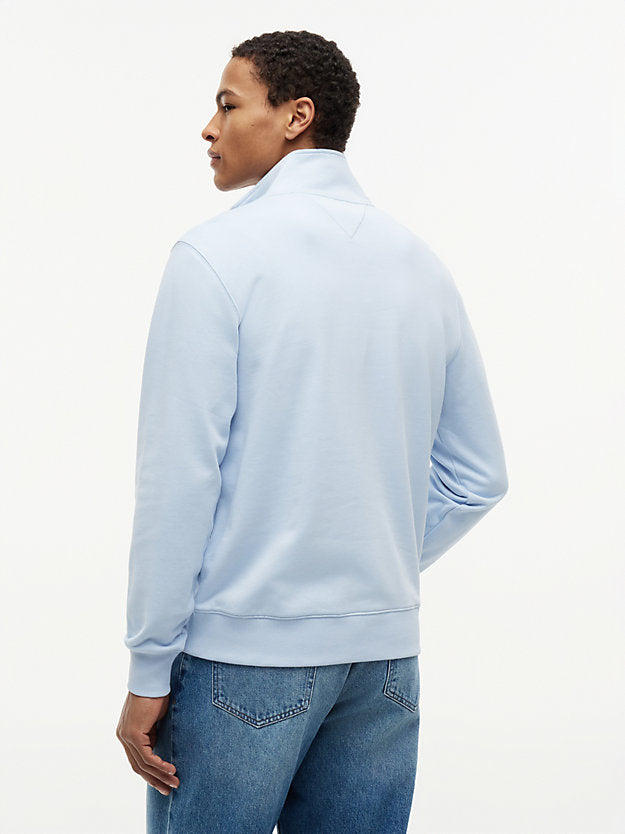 Flag Embroidery Terry Quarter-Zip Sweatshirt