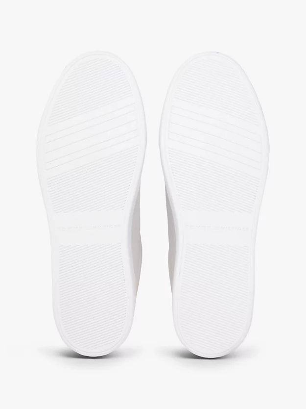 Leather Mixed Texture Cupsole Trainers