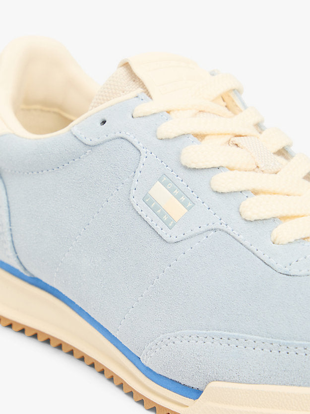 Low Profile Suede Serrated Trainers