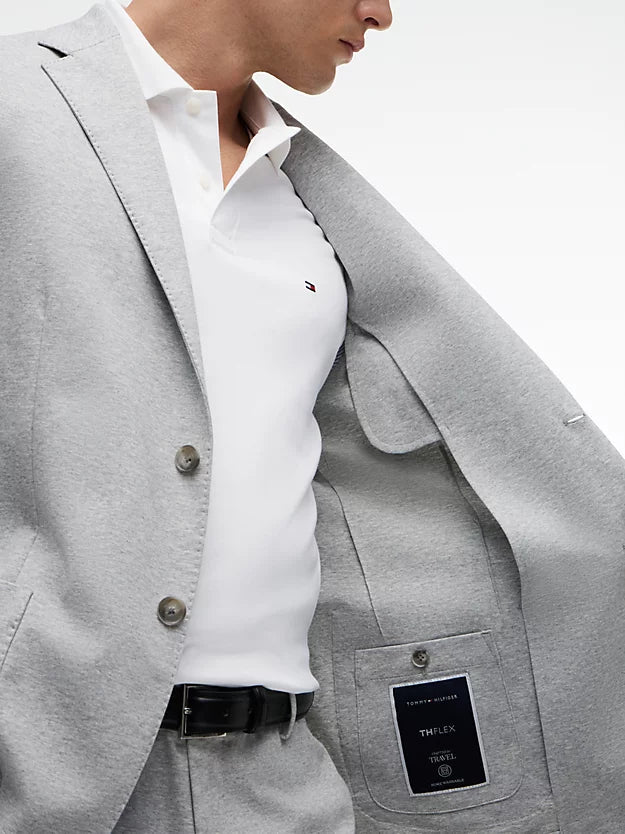Flex Regular Fit Jersey Single Breasted Blazer