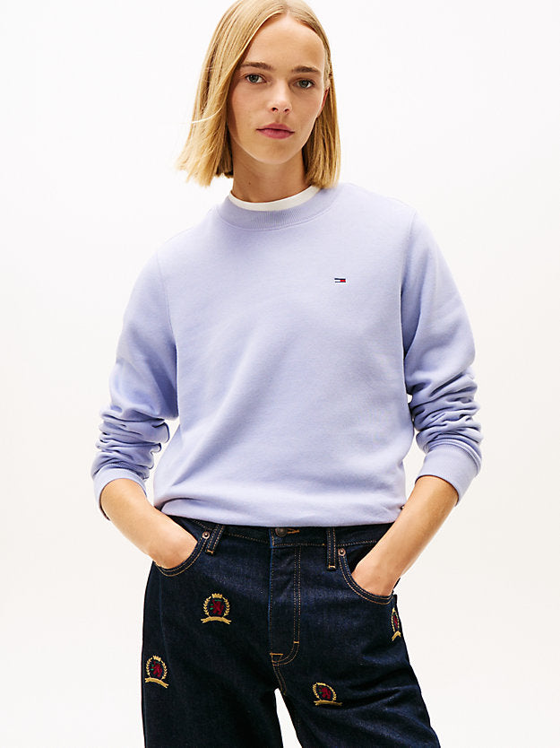 Flag Embroidery Brushed Fleece Sweatshirt