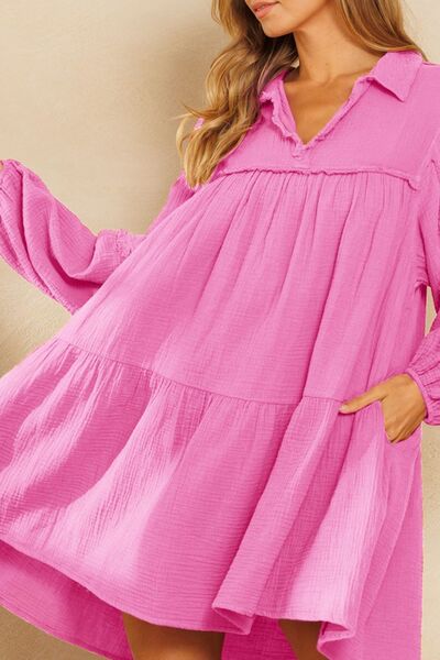 Mini-robe Ces Femme Johnny à col et manches ballon