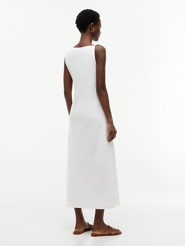 Knot Interlock Knit Midi Dress