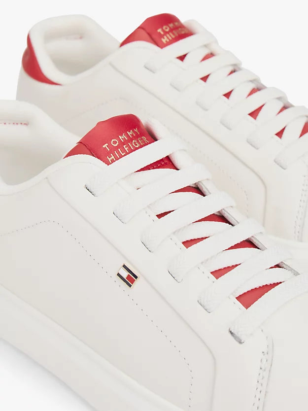 Lightweight Leather Cupsole Court Trainers