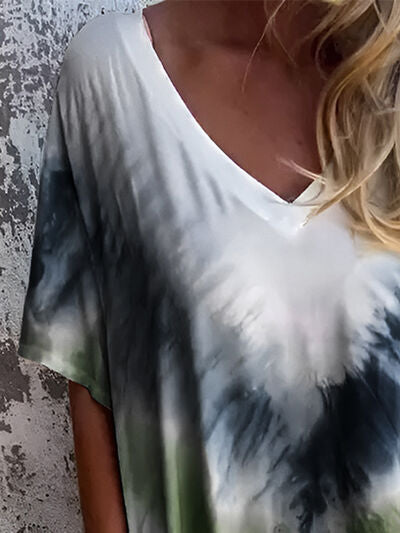 Tie-Dye-Kurzkleid mit Taschen in voller Größe