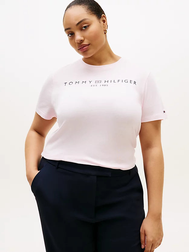 Curve Logo Jersey Crew Neck T-Shirt