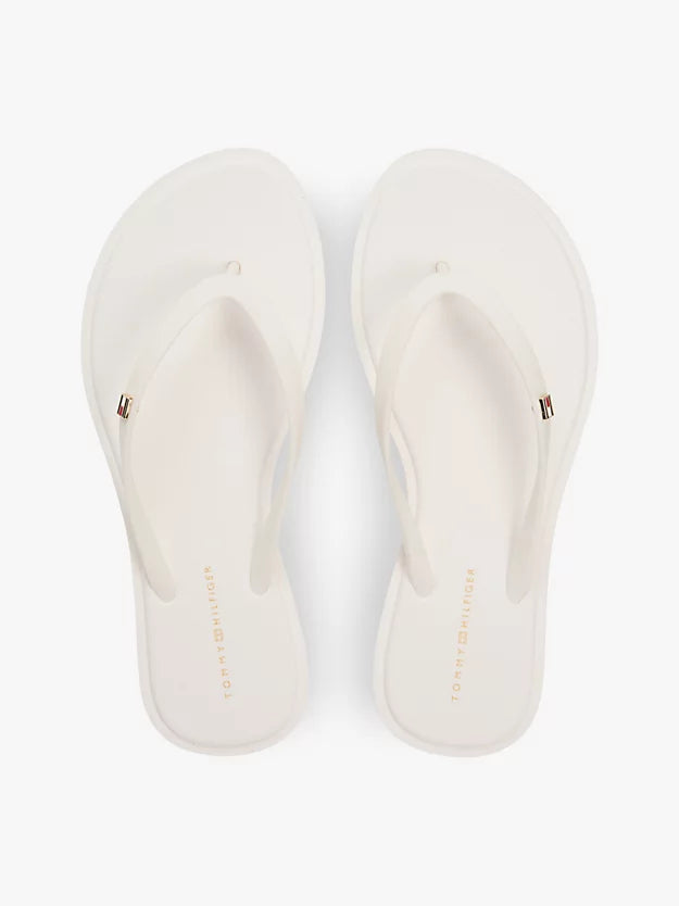 Chic Enamel Flag Flip-Flops