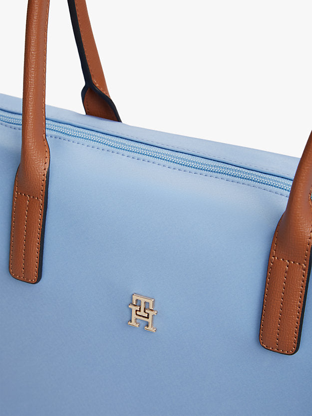 Monogram Contrast Handle Tote Bag