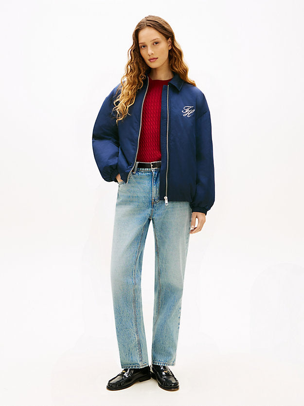 Water Repellent Satin Relaxed Padded Jacket