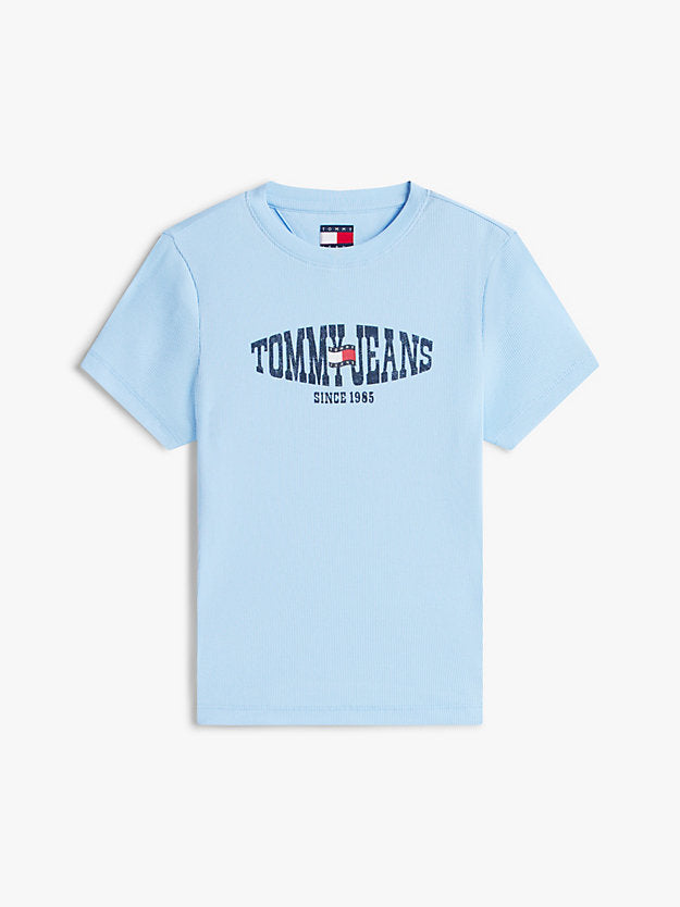 Wavy Flag Ribbed Slim T-Shirt