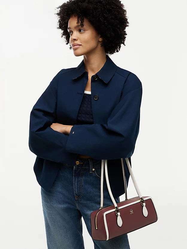 Colour-Blocked Rectangular Shoulder Bag