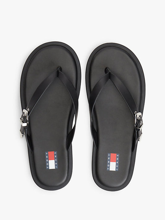 Leather Buckle Flip-Flops