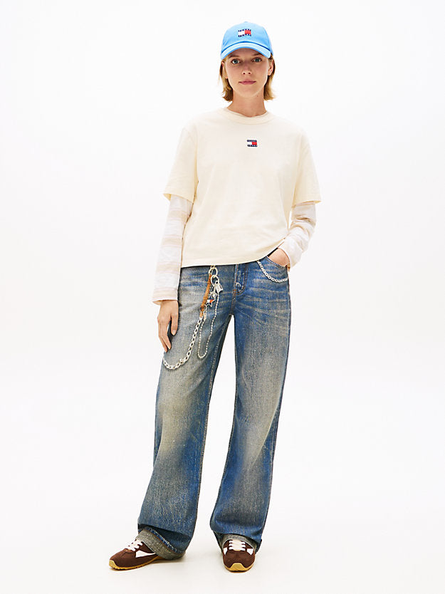 Badge Boxy Crew Neck T-Shirt