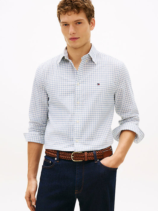 Flex Regular Fit Check Poplin Shirt