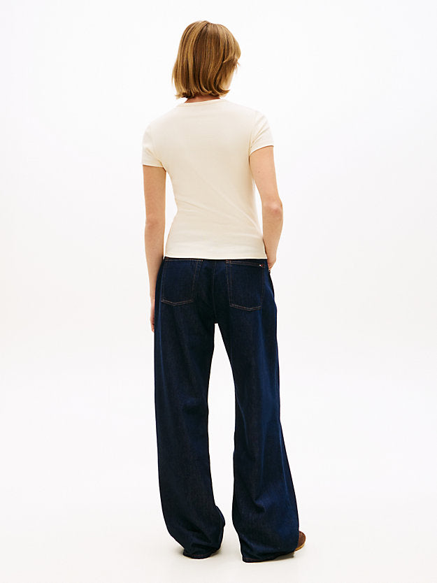 Ribbed Slim Crew Neck T-Shirt