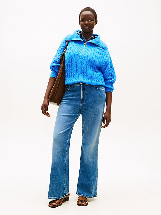 Curve High Rise Flared Leg Jeans