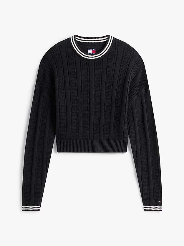 Flag Cable Knit Relaxed Jumper