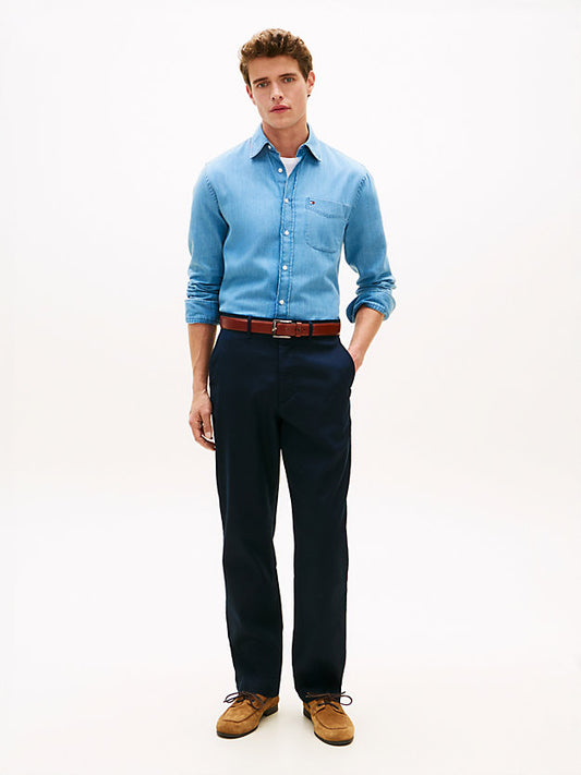 Dover Honeycomb Texture Straight Leg Chinos