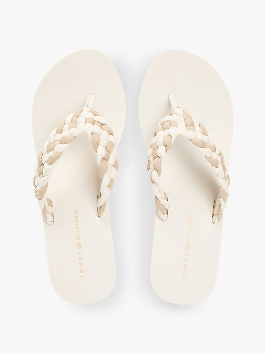 Braided Strap Wedge Flip-Flops