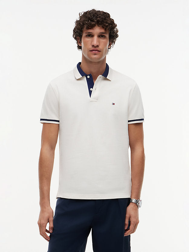 Regular Fit Colour-Blocked Collar Polo Shirt