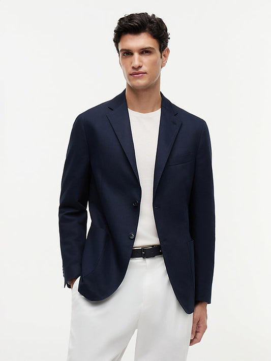 Regular Fit Linen Blend Single Breasted Blazer