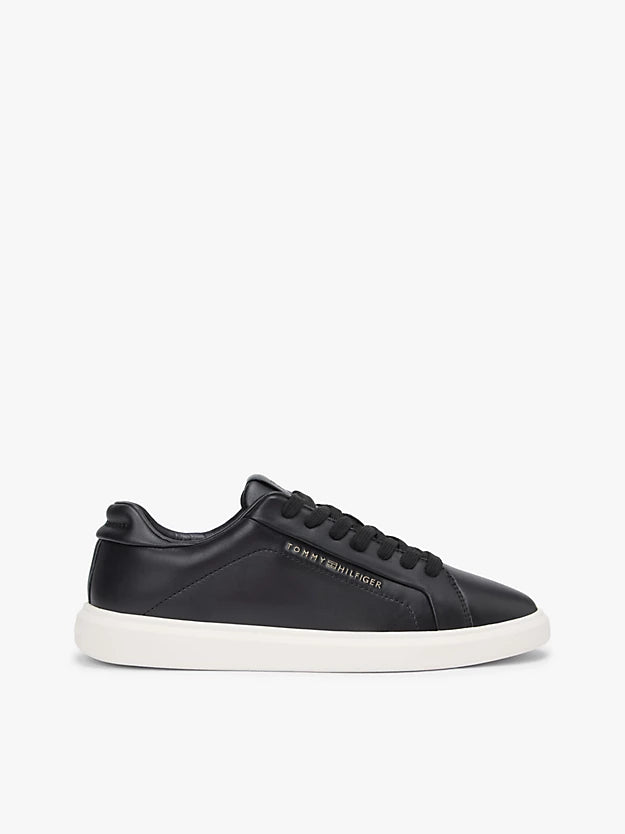 Lightweight Leather Cupsole Court Trainers