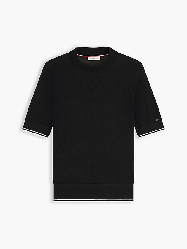 Tipped Short Sleeve Jumper WiSilk