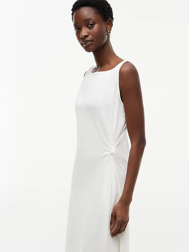 Knot Interlock Knit Midi Dress