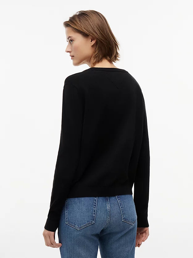 Flag Embroidery V-Neck Jumper
