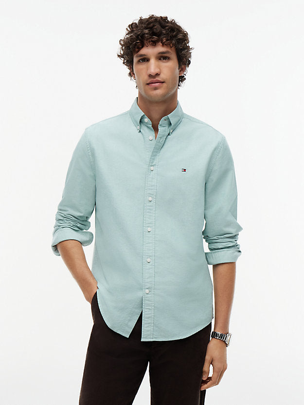 Regular Fit Flag Embroidery Oxford Shirt