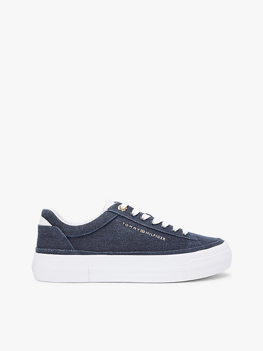 Washed Canvas Platform Trainers
