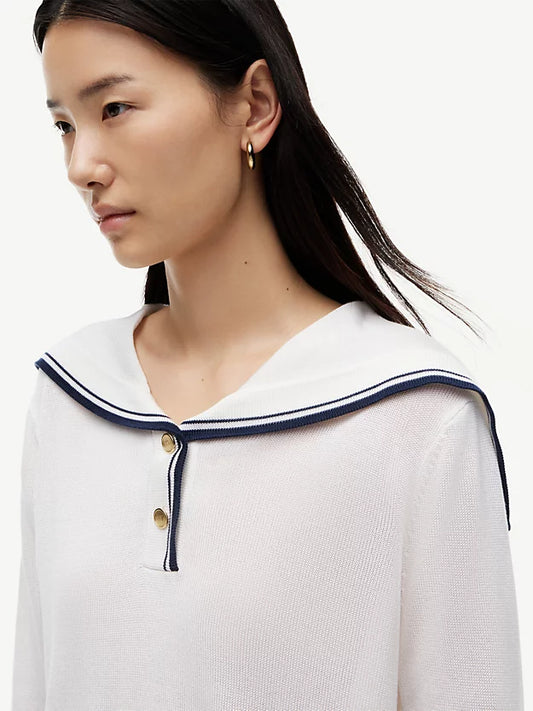 Relaxed Sailor Collar Jumper WiSilk