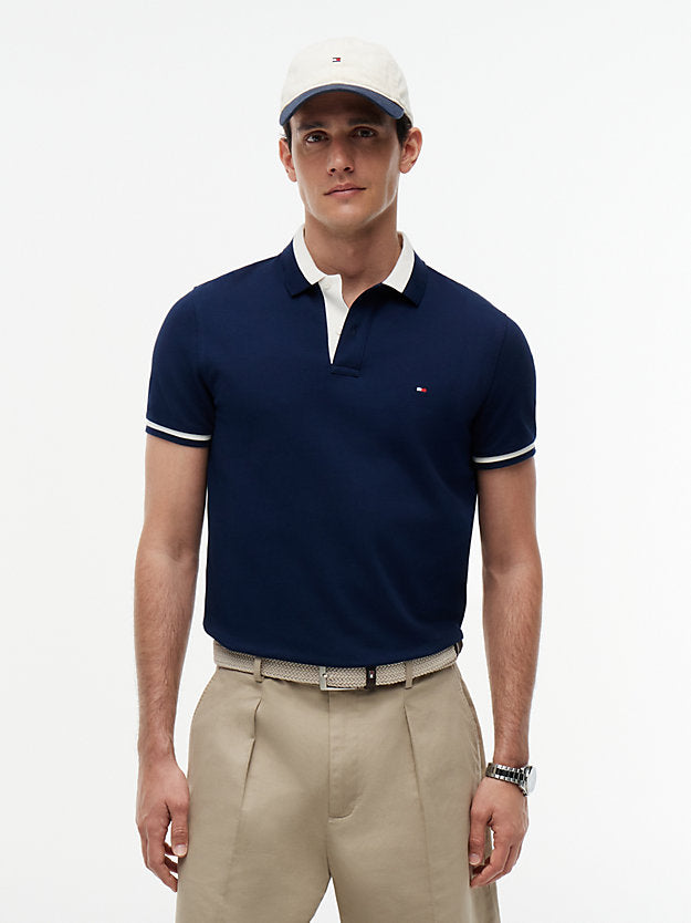 Regular Fit Colour-Blocked Collar Polo Shirt