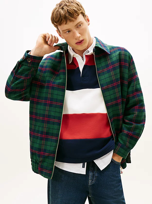 Girl Padded Tartan Oversized Ivy Jacket